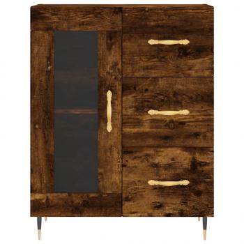 Highboard Räuchereiche 69,5x34x180 cm Holzwerkstoff