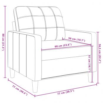 Sessel Creme 60 cm Samt