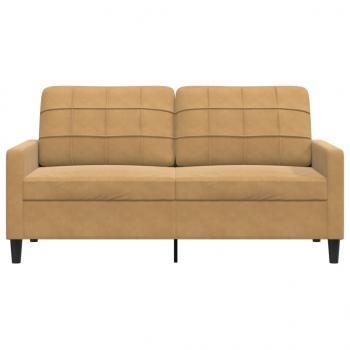 2-Sitzer-Sofa Braun 140 cm Samt