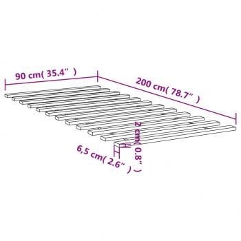 Lattenrost 90x200 cm Massivholz Kiefer