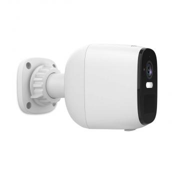 SmartLife Außenkamera | Wi-Fi | Spotlight | 4MP Quad HD 1440p / 2560x1440 | Pan tilt | IP66 | Max. Batterie-Lebensdauer: 10 Monate | Cloud Storage (optional) / microSD (not enthalten) | 5 V DC | mit Bewegungssensor | Nachtsicht | Weiss