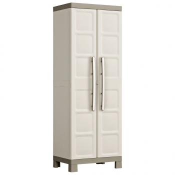 ARDEBO.de - Keter Lagerschrank mit Einlegeböden Excellence Beige und Taupe 182 cm