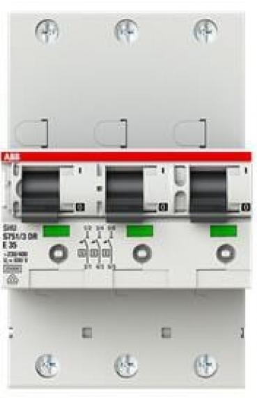 ARDEBO.de ABB S751/3DR-E63, SLS-Schalter 63A, 3-polig für Hutschien