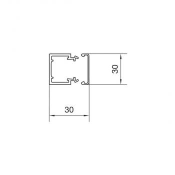 Hager LF3003007030 Leitungsführungskanal aus PVC LF 30x30mm steingrau