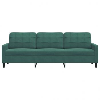 3-Sitzer-Sofa Dunkelgrün 210 cm Samt