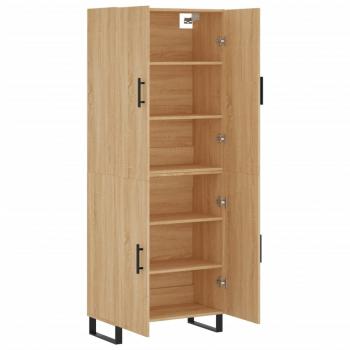 Highboard Sonoma-Eiche 69,5x34x180 cm Holzwerkstoff