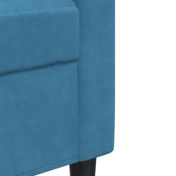 3-Sitzer-Sofa Blau 210 cm Samt