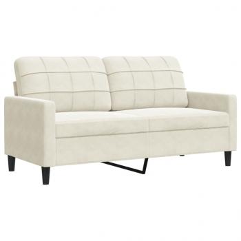 2-Sitzer-Sofa Creme 140 cm Samt