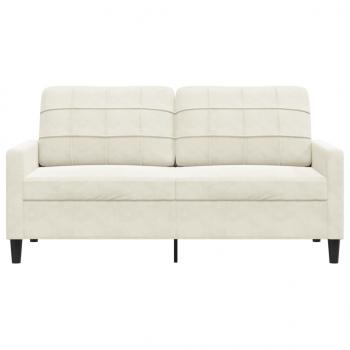 2-Sitzer-Sofa Creme 140 cm Samt