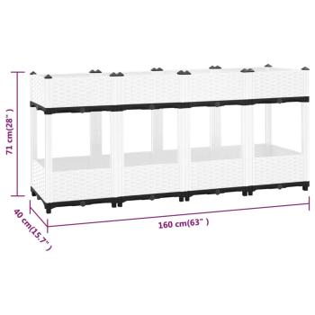 Hochbeet 160x40x71 cm Polypropylen