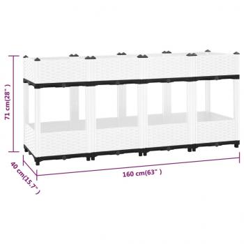 Hochbeet 160x40x71 cm Polypropylen