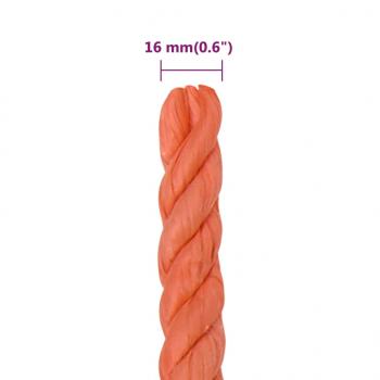 Arbeitsseil Orange 16 mm 25 m Polypropylen