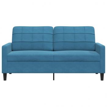 2-Sitzer-Sofa Blau 140 cm Samt