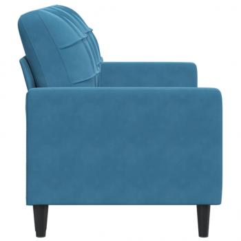 2-Sitzer-Sofa Blau 140 cm Samt