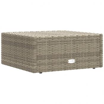 7-tlg. Garten-Lounge-Set mit Kissen Grau Poly Rattan