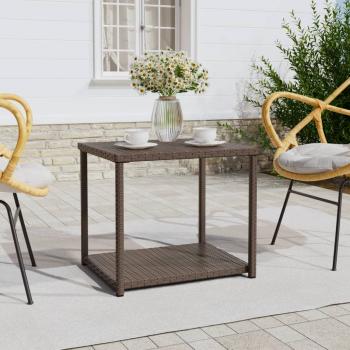 ARDEBO.de - Beistelltisch Braun 55x45x49 cm Poly Rattan