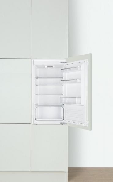 Amica EVKSS 351 226 Einbau-Vollraum-Kühlschrank, Nischenhöhe: 102 cm, 158 L, Schlepptür-Technik, elektronische Steuerung, Tür-Offen-Alarm, Inverter Kompressor, weiß (1195089)