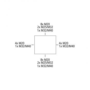 Spelsberg TK PC 2518-16-tm Leergehäuse, metrische Vorprägungen, IP66, 254x180x165 mm, grau/transparent (13800801)