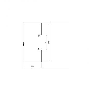 Hager BRS10021019016 Brüstungskanal-Unterteil 100x210mm, verkehrsweiß