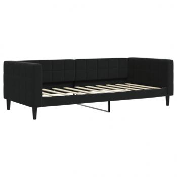 Tagesbett Ausziehbar Schwarz 90x190 cm Samt