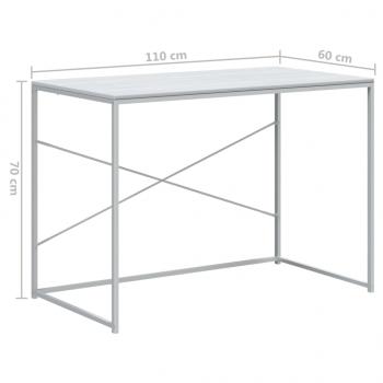 Computertisch Weiß 110x60x70 cm Holzwerkstoff