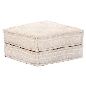 2-Sitzer Modularer Pouf Beige Stoff