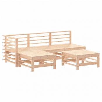 5-tlg. Garten-Lounge-Set Massivholz Kiefer