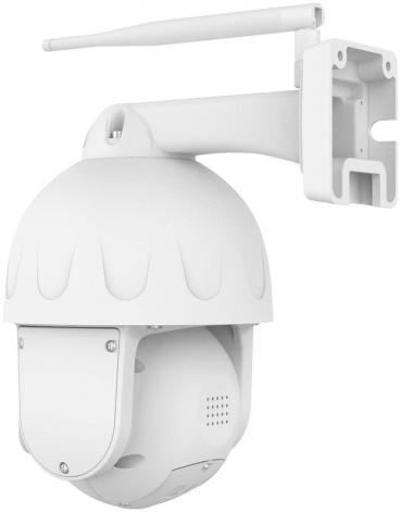 Foscam hochauflösende 8-MP Dualband-WLAN PTZ Dome Überwachungskamera mit 4-fach optischem Zoom, Personen- und Fahrzeugerkennung, weiß (SD8P Weiß)