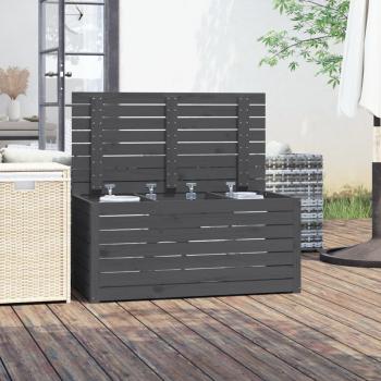 Gartenbox Grau 101x50,5x46,5 cm Massivholz Kiefer