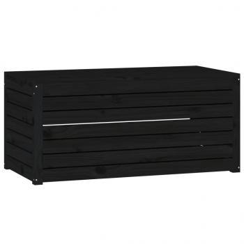 Gartenbox Schwarz 101x50,5x46,5 cm Massivholz Kiefer