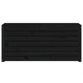 Gartenbox Schwarz 101x50,5x46,5 cm Massivholz Kiefer