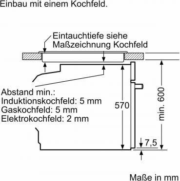 Neff B5ACJ7HG3 N50 A+ Einbaubackofen, 59,4 cm breit, 71 L, Pyrolyse, 1-fach Auszug, AirFry, Grillfunktion, Kindersicherung, Slide&Hide Tür, Graphite-Grey