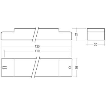 Tridonic Helligkeits-& Bewegungssensor mit 0,8m Kabellänge, weiß