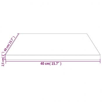 Tischplatte Weiß 40x40x2,5 cm Massivholz Kiefer Quadratisch