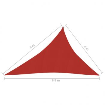 Sonnensegel 160 g/m² Rot 4x5x6,8 m HDPE