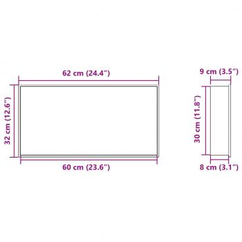 Duschnische Mattschwarz 62x32x9 cm Edelstahl