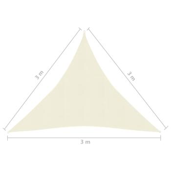 Sonnensegel 160 g/m² Creme 3x3x3 m HDPE