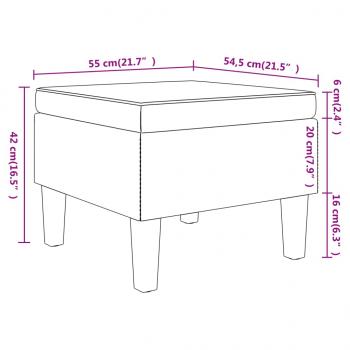 Hocker mit Holzbeinen Dunkelgrün Stoff