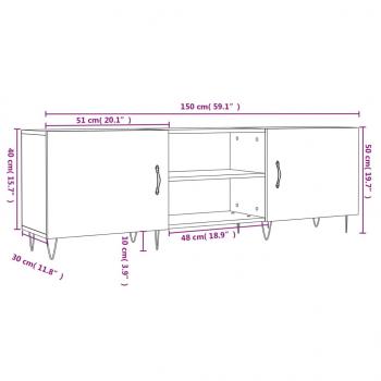 TV-Schrank Sonoma-Eiche 150x30x50 cm Holzwerkstoff