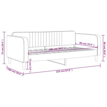 Tagesbett Rosa 90x200 cm Samt