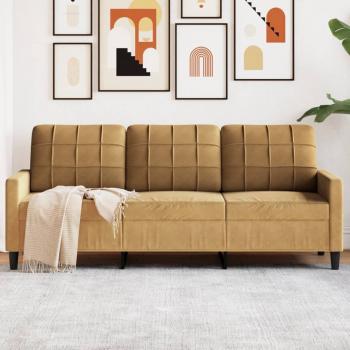 ARDEBO.de - 3-Sitzer-Sofa Braun 180 cm Samt