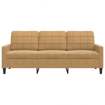 3-Sitzer-Sofa Braun 180 cm Samt