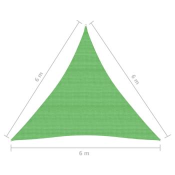 Sonnensegel 160 g/m² Hellgrün 6x6x6 m HDPE