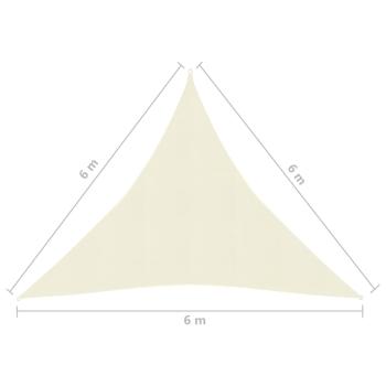 Sonnensegel 160 g/m² Creme 6x6x6 m HDPE