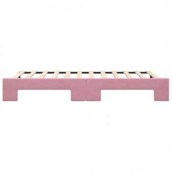 Tagesbett Ausziehbar Rosa 100x200 cm Samt