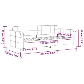 Tagesbett Schwarz 90x190 cm Samt