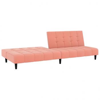 Schlafsofa 2-Sitzer Rosa Samt