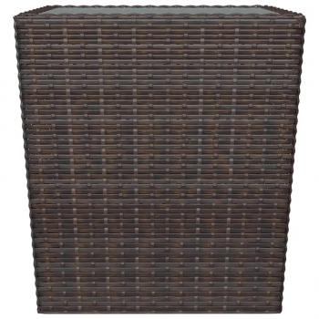 3-tlg. Bistro-Set Poly-Rattan und Hartglas Braun