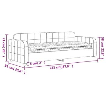 Tagesbett mit Matratze Gelb 80x200 cm Samt