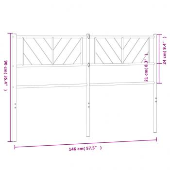 Kopfteil Metall Weiß 140 cm